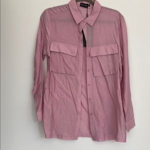 New with tags pink blouse with pockets